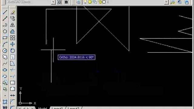 [ видео уроки Autocad] 38 Orto Ортогональная привязка смотреть онлайн
