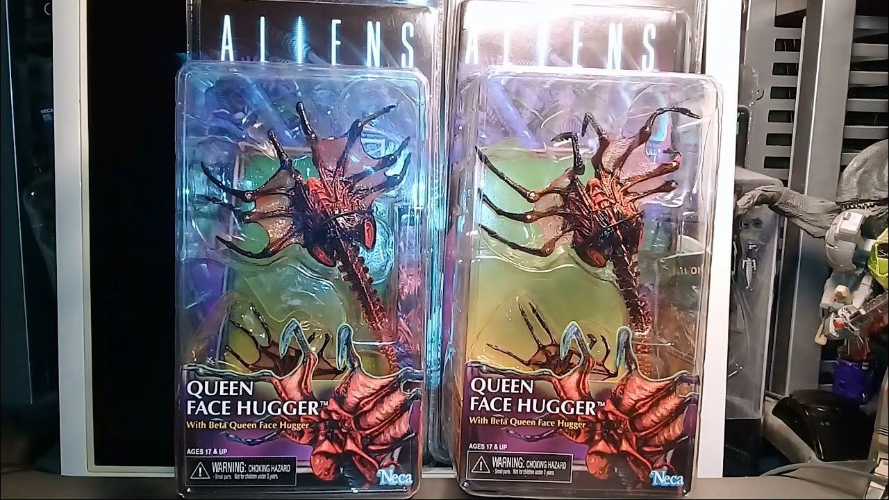 Bootleg Vs Original! Neca Queen Face Hugger , Kenner Tribute, Series 10 By Neca.