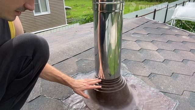 ВЫХОД ДЫМОХОДА НА КРЫШЕ БАНИ смотреть онлайн