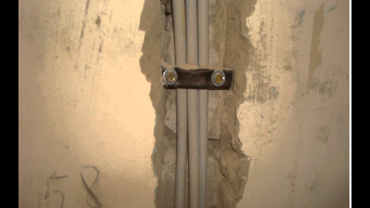 Фиксация кабелей в штробах смотреть онлайн