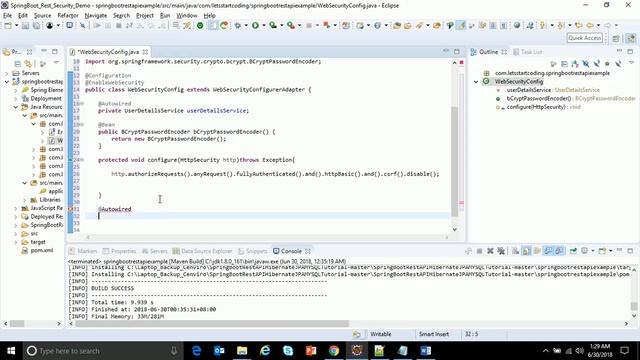 PART 5: Security Basic Authentication From MYSQL Using SpringBoot смотреть онлайн