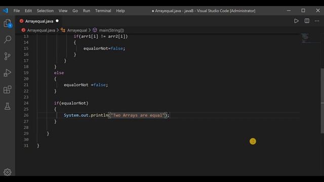 How to Check The Equality of two Arrays in Java ? | தமிழ் смотреть онлайн