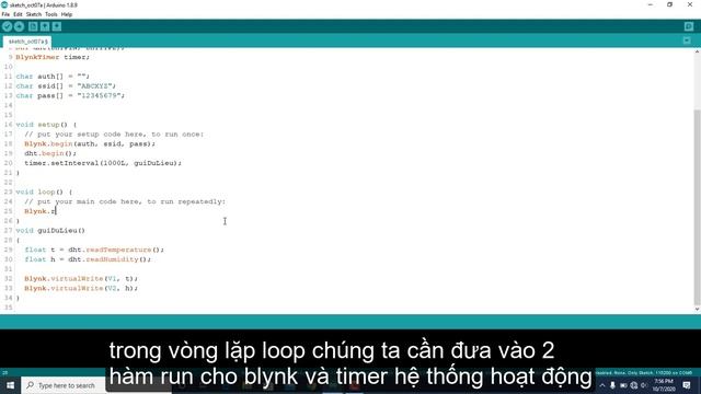 Hướng Dẫn Lập Trình ESP8266 Node MCU Đọc Giá Trị Cảm Biến Nhiệt Ẩm Hiển Thị Lên Blynk App. смотреть онлайн