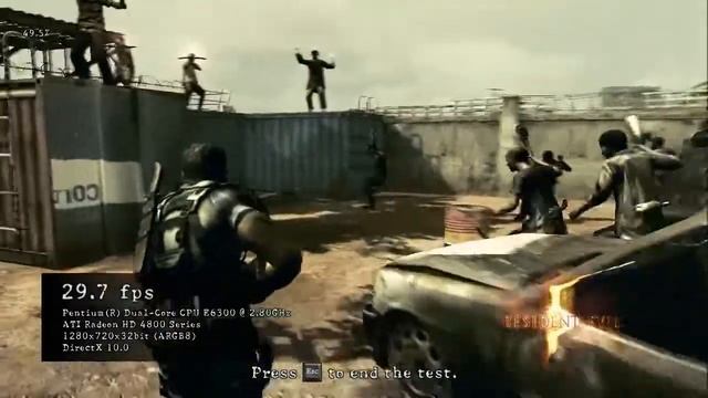 Resident Evil 5 E6300 HD 4850 No OC (720p) смотреть онлайн