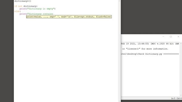 Python Dictionaries - Check if a dictionary is empty смотреть онлайн