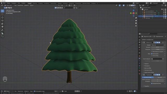 TIMELAPSE: Дерево в Blender | Blender Modeling Tree | Blender3D смотреть онлайн