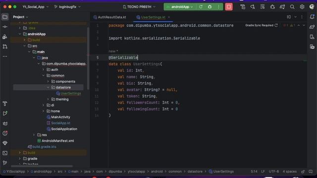 Kotlin Multiplatform Mobile & Ktor: Build a Social Media App - Part 5 Proto Datastore смотреть онлайн