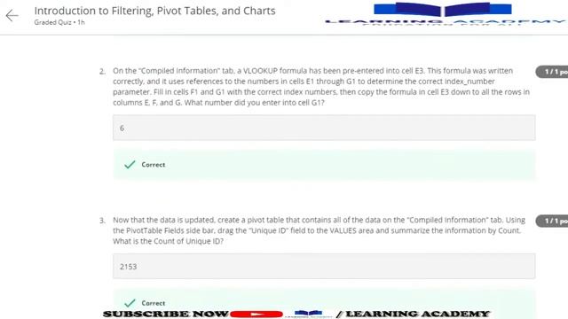 Introduction to Data Analysis Using Excel Coursera Quiz Answers, Week (1-4) All Quiz Answers смотреть онлайн