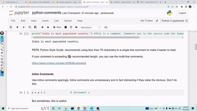 Python Comments (single-line comment, multi-line comment, block comment) смотреть онлайн