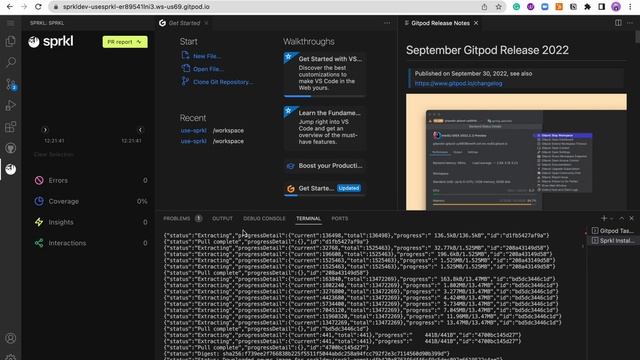 Sprkl example repository on Gitpod смотреть онлайн
