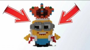 3Д Конструктор, Миньон из мини блоков, 8188 деталей. XINZ BOB/ ОБЗОРЫШ крутые ролики. Всем смотреть.