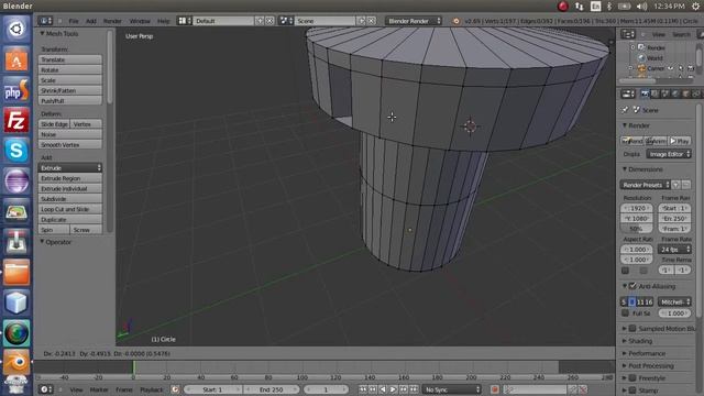 blender выдавливание смотреть онлайн