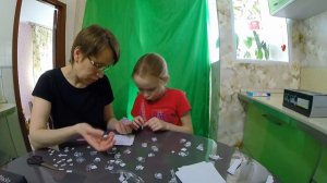 Сборка кристального пазла Лебедь