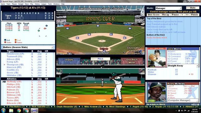 Game 26 - 1981 Detroit Tigers Season Replay v Oakland Athletics @ Oakland Coliseum смотреть онлайн
