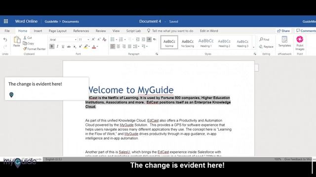 MyGuide: How to Change Text Appearance in Word Online смотреть онлайн