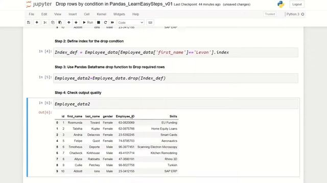 Drop Rows in Pandas Python by Condition | Delete Rows in Python Pandas Dataframe | Learn Python смотреть онлайн