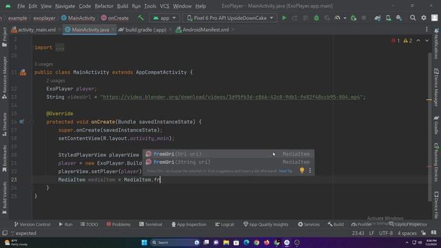 How to implement ExoPlayer to play video from URL in Android Studio смотреть онлайн