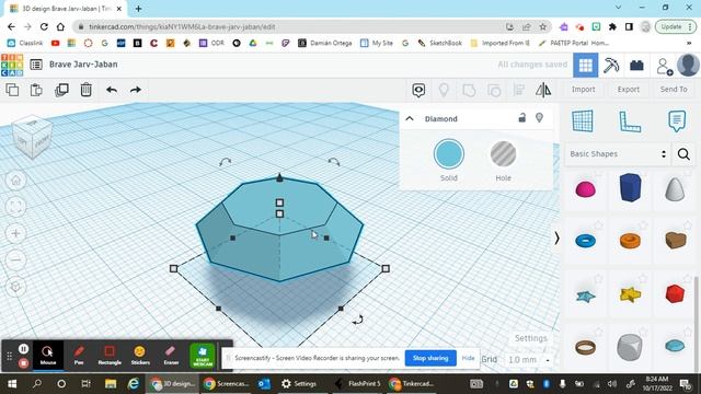 Rotate Diamond Shape Tinkercad