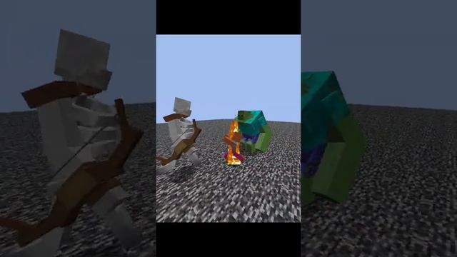 Minecraft | Mutant Skeleton VS Mutant Zombie #shorts смотреть онлайн