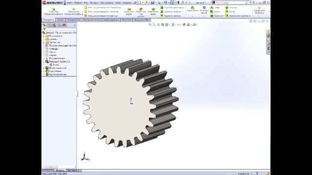 Solidworks. Параметрическое зубчатое колесо смотреть онлайн