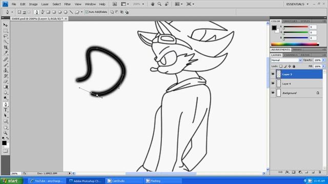 adobe photoshop CS4 tutorials: how to draw lineart and how to color using layers смотреть онлайн