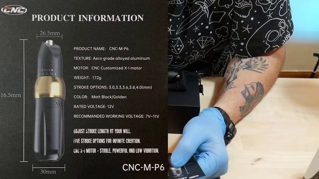 Review on CNC PN6 Adjustable Stroke Machine by tattoo artist @Tattoo Fort смотреть онлайн