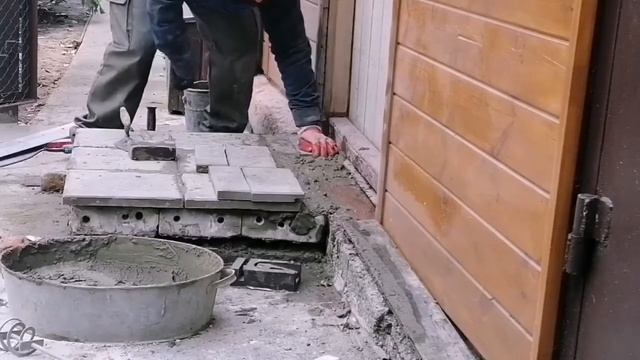 Крыльцо из полимерно песчанной плитки, своими руками!! смотреть онлайн