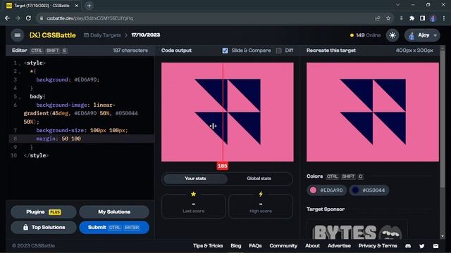 CSS Battle - Daily Targets 17th October 2023 solution | CSS Challenge смотреть онлайн