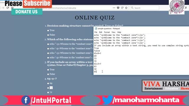 CSE Mini Project 2018 Online Testing in PHP Using Notepad @150/- смотреть онлайн