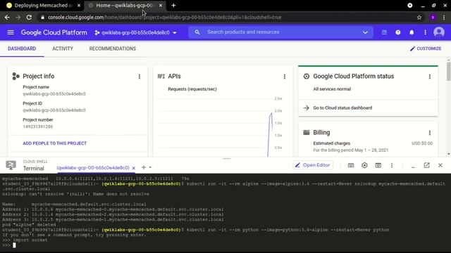 Deploying Memcached on Kubernetes Engine | Google Cloud Solutions I | QwikLabs - [ GSP116 ] смотреть онлайн