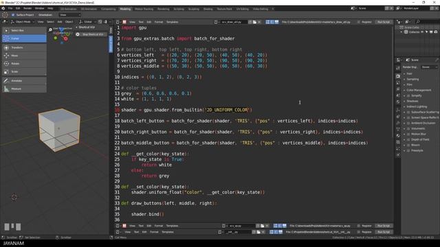 Blender 2.8 Screencast Addon : GPU Shader Python API смотреть онлайн