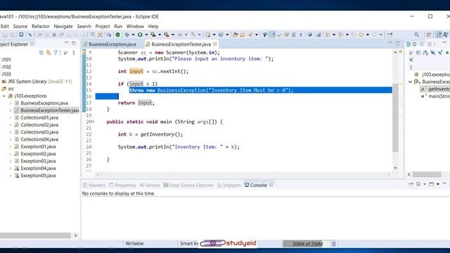 305.Custom Exception смотреть онлайн