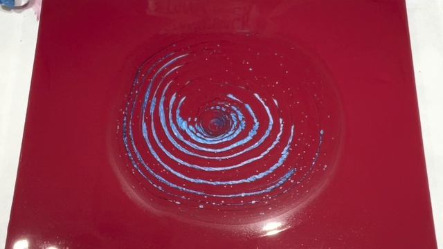 (377) 3D Red White & Blue & NO PURPLE! Straight Pour - Fluid Acrylic Paint Pouring