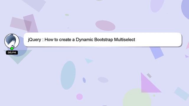 jQuery : How to create a Dynamic Bootstrap Multiselect смотреть онлайн