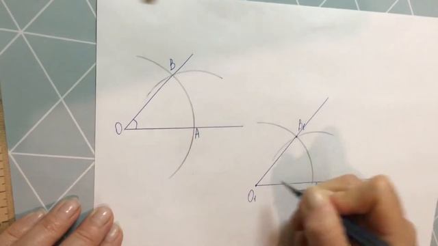 Построение угла с помощью циркуля смотреть онлайн