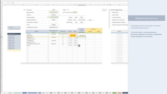 Система управление проектами в Excel