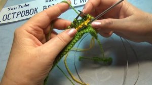 ТАПОЧКИ СПИЦАМИ _ЗЕЛЕНАЯ ПОЛЯНА_  .МАСТЕР КЛАСС #328