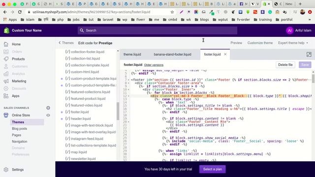 Shopify Coding to add custom block to footer using Bootstrap смотреть онлайн