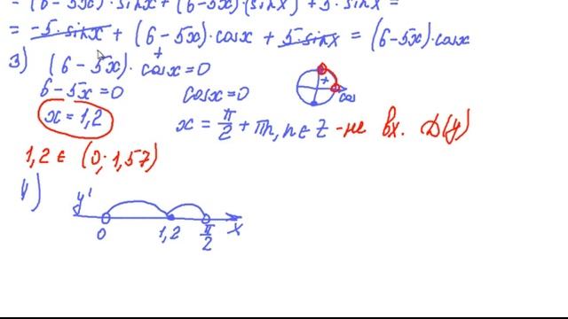 Нахождение точек максимума и минимума тригонометрических функций смотреть онлайн