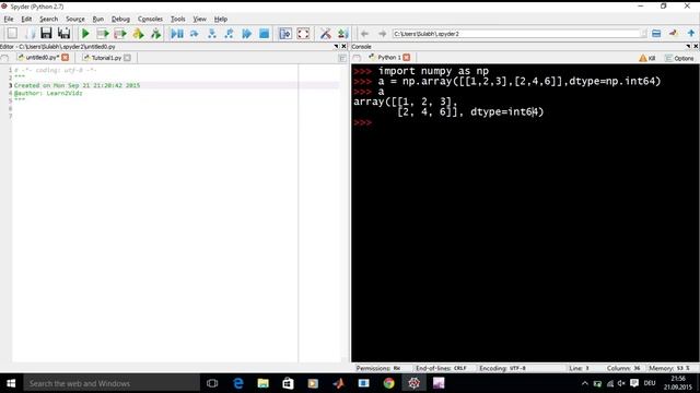 Numpy for Python (part 1) смотреть онлайн
