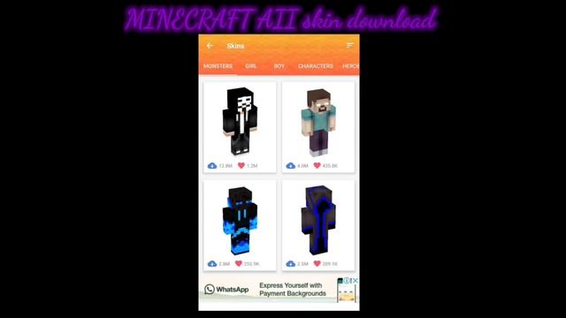 how to download Minecraft skin master forMinecraft App link description #shorts смотреть онлайн