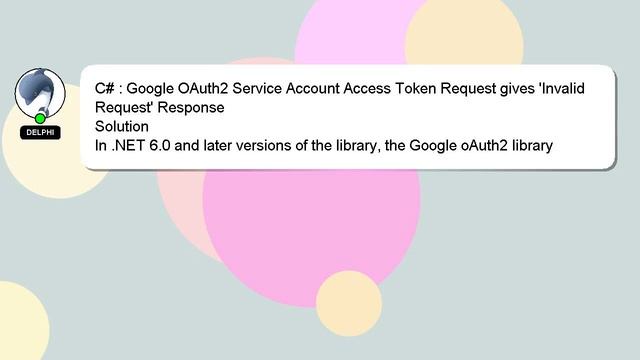 C# : Google OAuth2 Service Account Access Token Request gives 'Invalid Request' Response смотреть онлайн