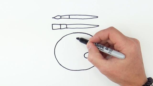 How to Draw Paint Palette | Art Supplies Drawing for Kids смотреть онлайн