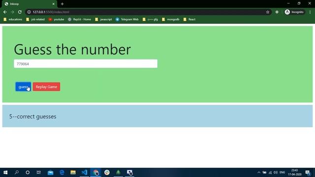 Number Guessing Game | Pure Javascript | Mini Project | 2020 | Local Storage | Bootstrap|Source cod смотреть онлайн