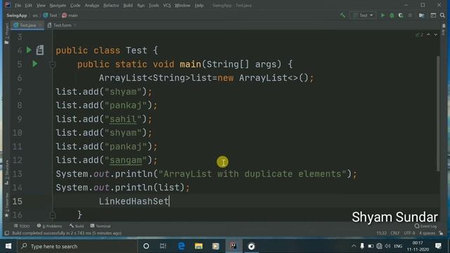 how to remove duplicate elements from ArrayList in java || part 2 || Shyam Sundar смотреть онлайн