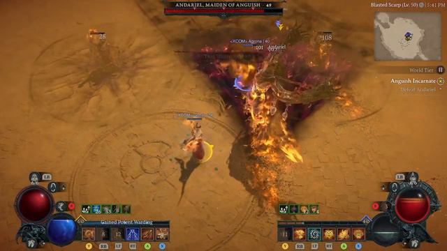 Diablo 4 - Andariel boss battle ( couch co-op ) смотреть онлайн