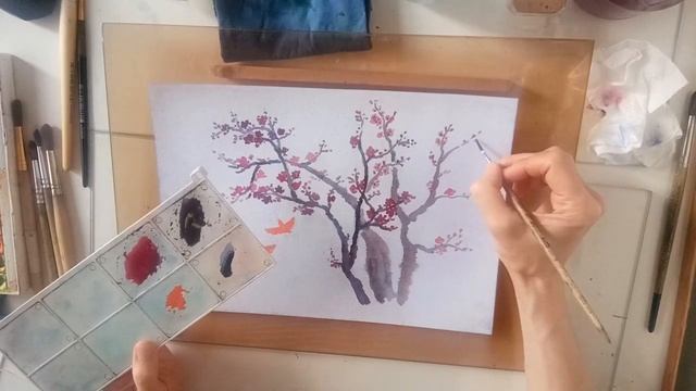 ОНЛАЙН ЗАНЯТИЕ "Ветки вишни". Преподаватель - Дуйсенбаева С.А. смотреть онлайн