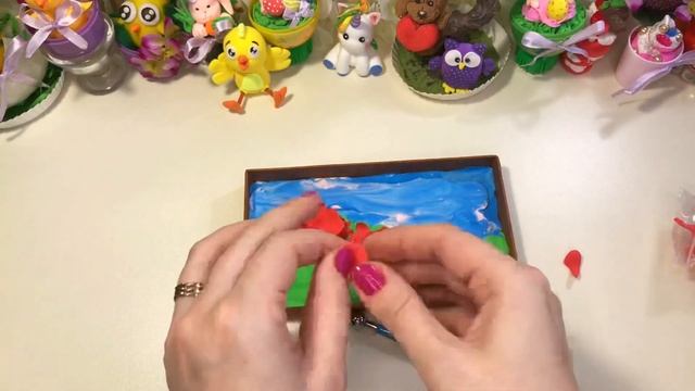 Маковое поле. Картина из воздушного пластилина. #plastic #diy #new #поделки #картина #маки #цветы смотреть онлайн