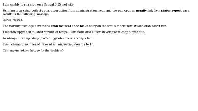 Drupal: Running cron results in Caches Flushed (2 Solutions!!) смотреть онлайн