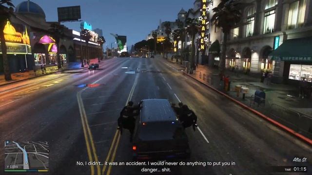 GTA 5 -?Police Michael Saves His Family from Terrorist Attack!(Michael Joins Police Missions) смотреть онлайн